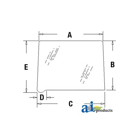 A & I Products Glass, Rear, Quarter (RH/LH) 41.5" x34" x2.5" A-109168C1